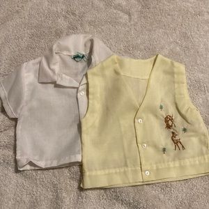 Vintage baby shirt and vests